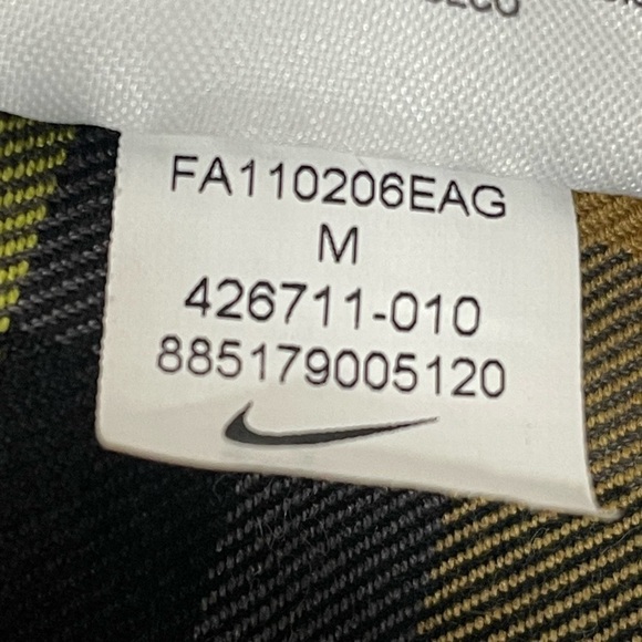 Nike Sportswear Hoodie Womens Medium Black Plaid 1/4 Zip Long Sleeve Pockets - Picture 14 of 14